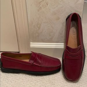 Size 36.5 Oxblood Tods Loafers
